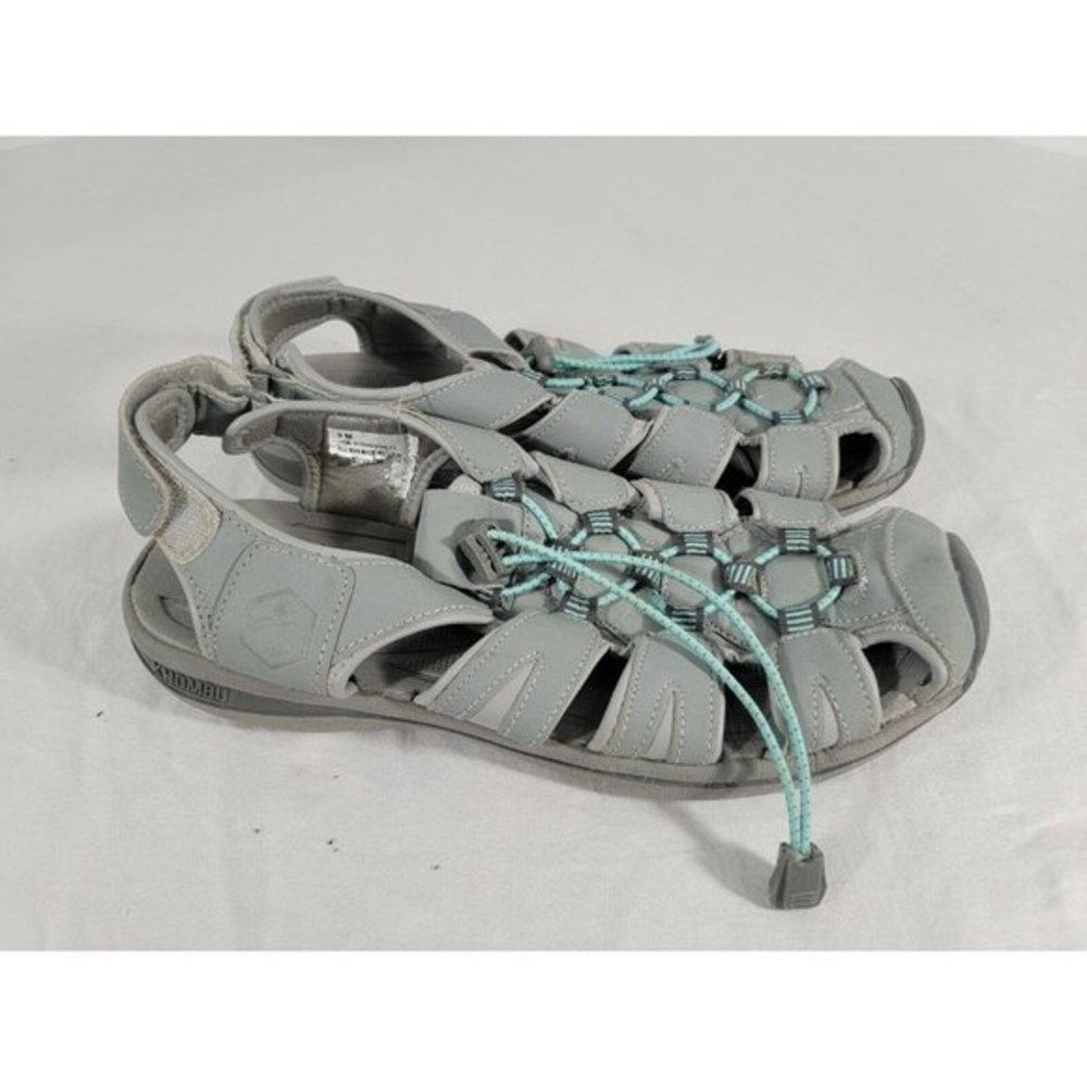 Size 9 Khombu Women's Ashley‎ Active Sandal Gray Teal Light Weight